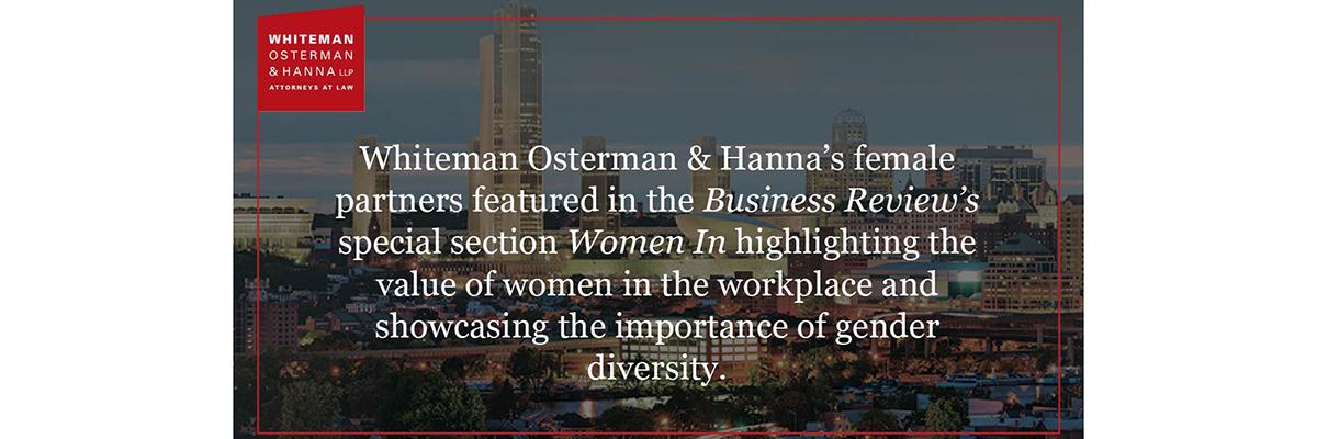 Whiteman Osterman & Hanna's Female Partners Featured in Business Review